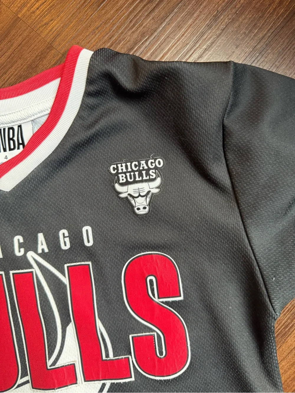 NBA Chicago Bulls Black Red Kids Matching Set